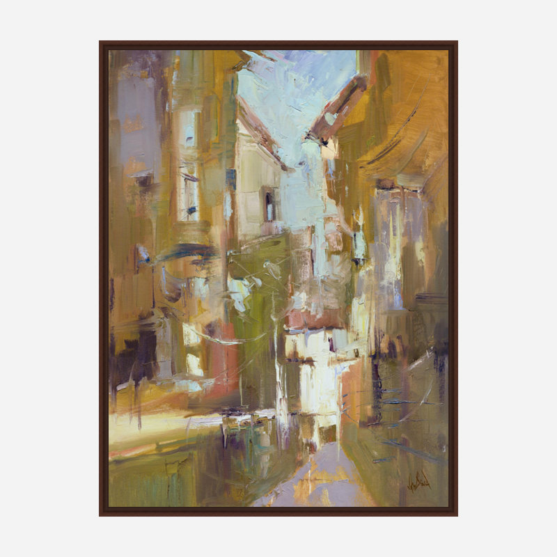 Marrakech I - reproduction d'art sur toile, Toile avec cadre brun, H 40 po x l 30 po x P 1,5 po