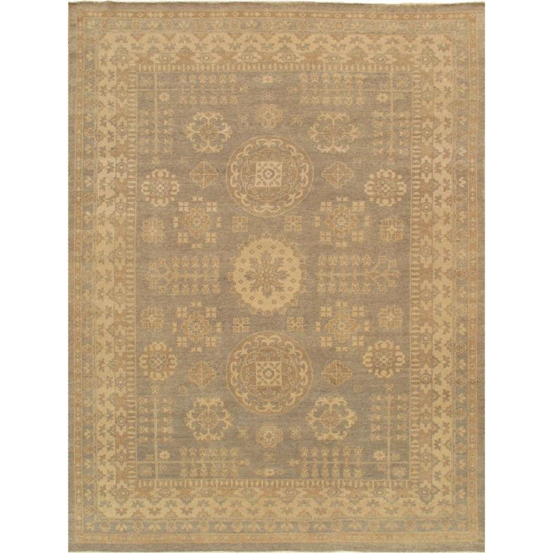 Tapis oriental brun en coton / laine 9 pi 4 po x 12 pi 3 po Cadorette