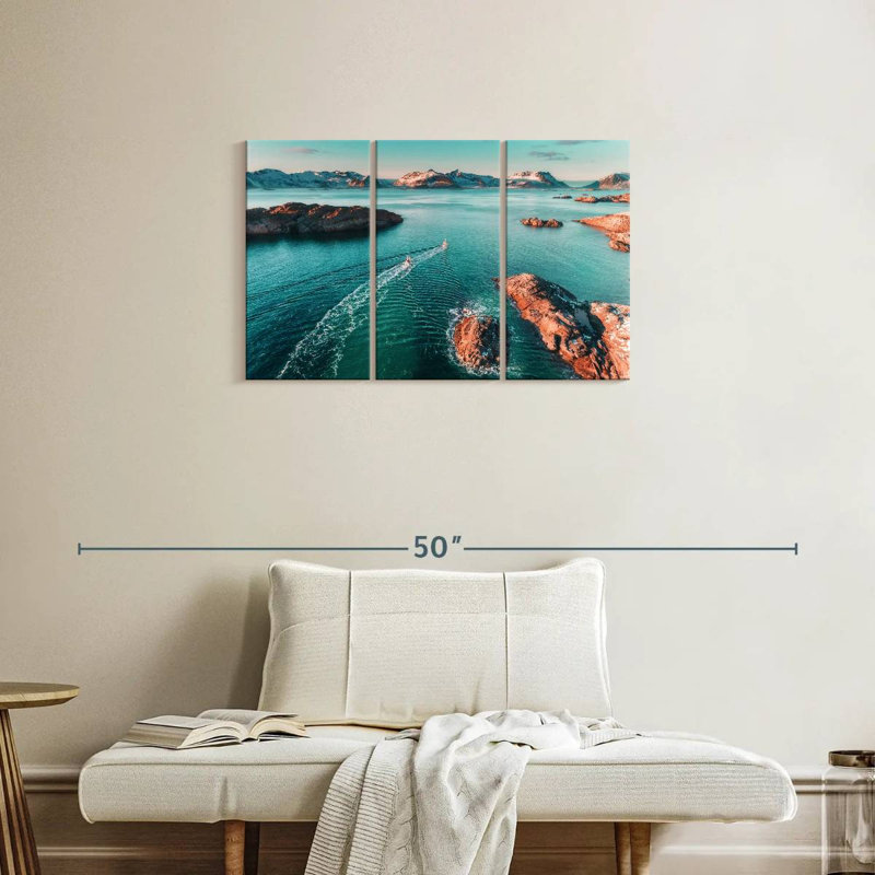 Paysage marin nordique Sebbie, H 20 po x l 33 po
