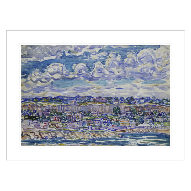 «St. Malo» par Maurice Brasil Prendergast, impression giclée sur cadre, H 22,07 po x l 29,5 po