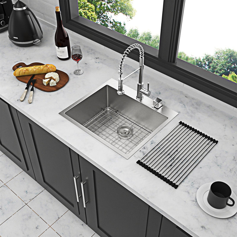 Drop In Kitchen Sink Single Bowl