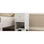 Table de chevet de chambre à coucher avec design rétro élégant, table de chevet blanche avec poignée en métal et tablette de tiroir pour la chambre à coucher,-1077289655