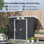 Garden 7 ft. W x 4 ft. D Galvanised Steel Storage Shed