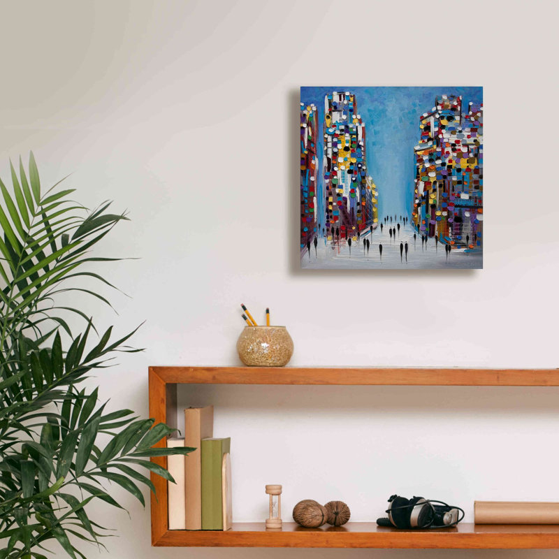 «Cityscape» par Ekaterina Ermilkina, impression sur toile, H 12 po x l 12 po x P 0,75 po