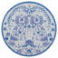Sous-verres en acrylique bleu et blanc