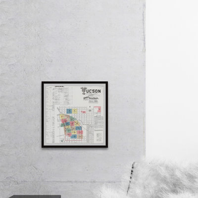 " Tucson Map " Graphic Art Print