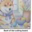 Décoration de planche à découper en verre Shiba Inu de Pâques
