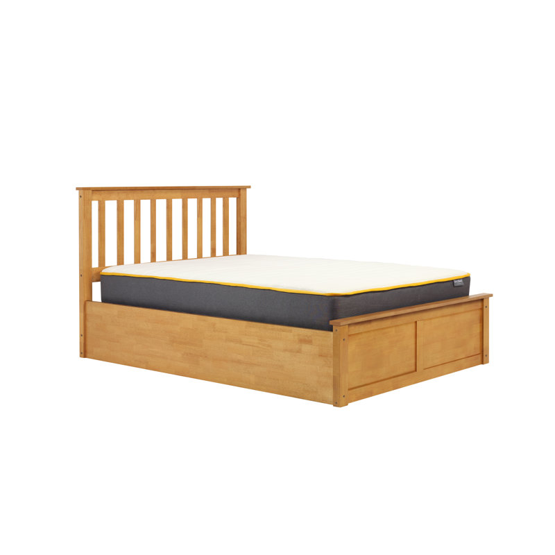 Ottoman Storage Bed With Sprung Mattress, King Size (5'), Oak