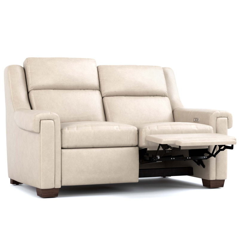 Chester Reclining Loveseat, Sorrento Moonshine Genuine Genuine Leather