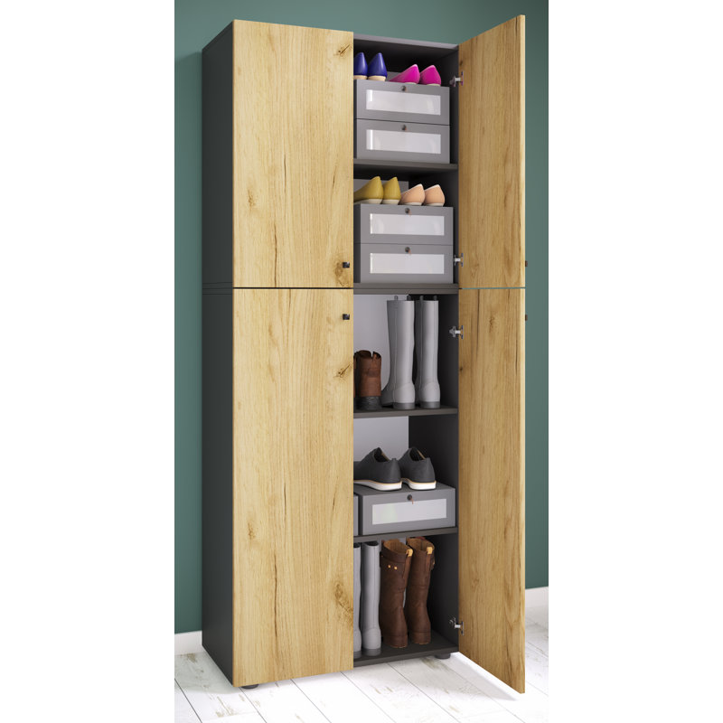 10 Pair Shoe Storage Cabinet, Anthracite