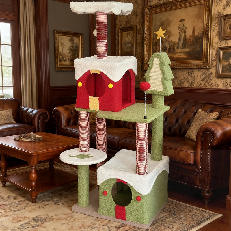 Arbre à chat de Noël