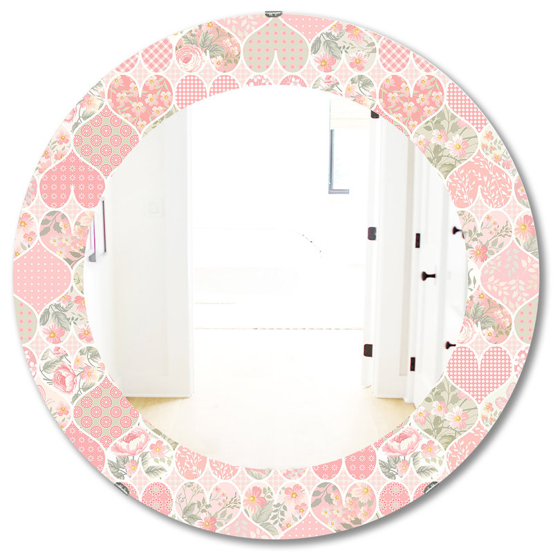 Miroir mural, H 31,5 po x l 31,5 po, Flower 1