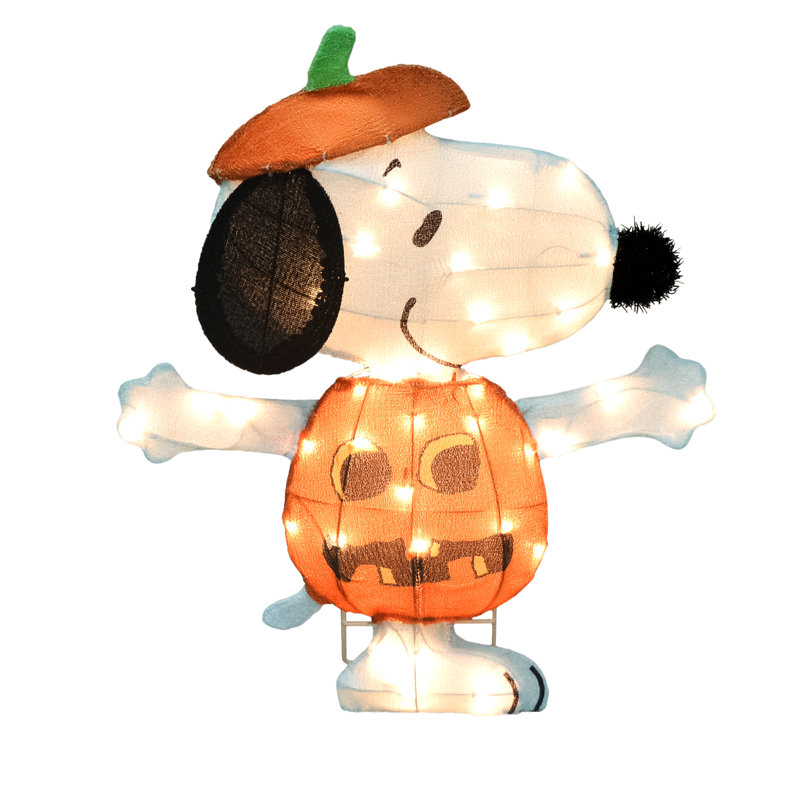 Peanuts 24in Peanuts 2D PreLit Yard Art Snoopy in JOL