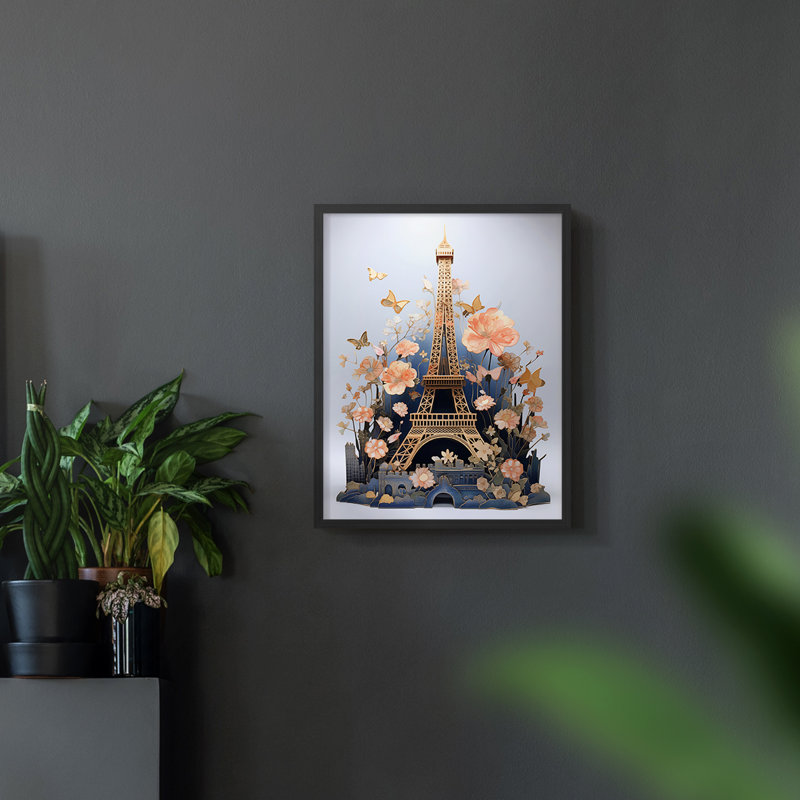Paysages de la série Cccix - reproduction encadrée de qualité supérieure - prête à être accrochée - aucun clou requis