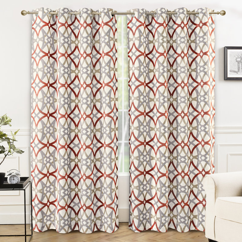 Linen Room Darkening Curtains / Drapes Pair
