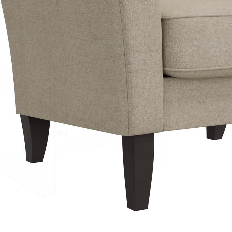 Treillis Dacro avec accoudoirs de couleur turquoise et pieds en bois massif, parfait pour un décor moderne et classique