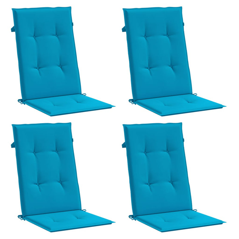 Outdoor Seat / Back Cushion, 1.18" H x 19.7" W x 47.2" L, 4, Blue