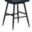Tabouret de bar pivotant Kazuya bleu orageux en similicuir, hauteur comptoir ou bar-2087984477