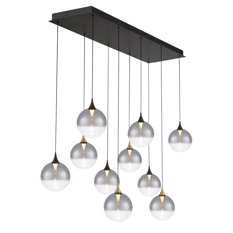 Lustre 47 "Iissa 10L, Or / fumée noire