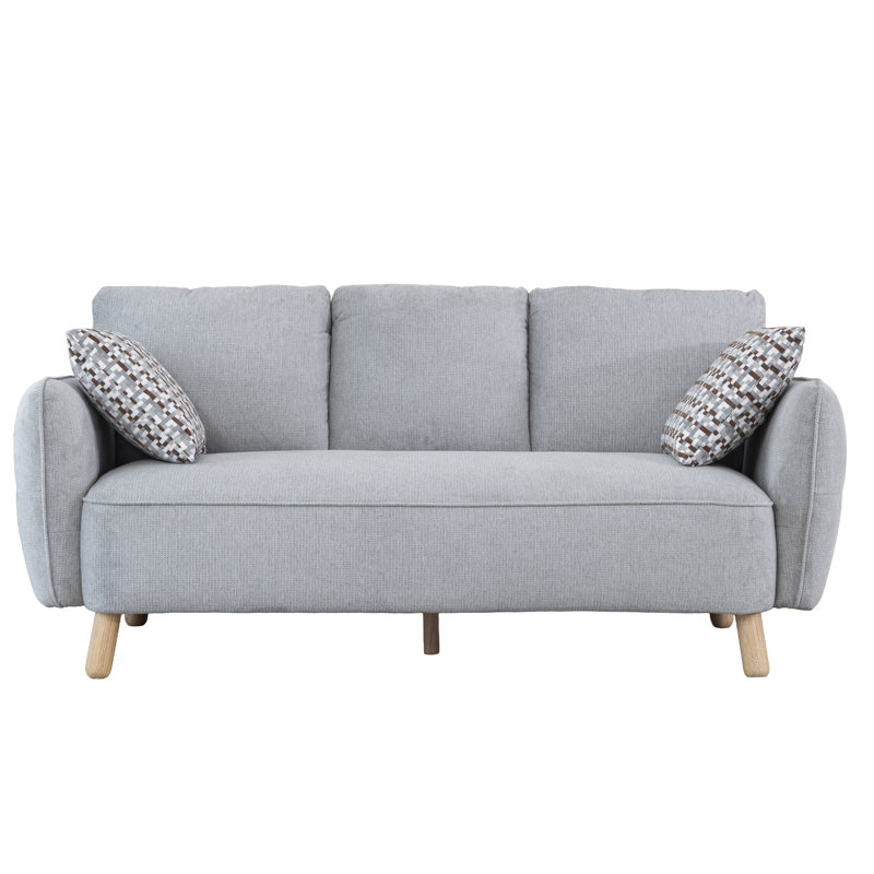 Standard Living Room Set, 2 Pieces: Sofa, Loveseat, Light Grey