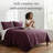 Southshore Fine Linens Southshore Essentials Quilt Set in Purple, Double-Brushed Microfiber Oversized Embroidered Lightweight Quilt with 2 Standard Pillow Shams, Full / Queen-879174330-879213757