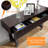 52 Inch Sofa Table With Storage Drawers, Mid Century Farmhouse Fluted Console Table With Solid Wood Legs. Entryway Table For Living Room TV, Hallway Entrance Foyer-1952003708