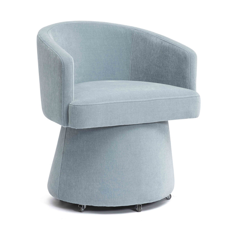 Chaise de bureau en tissu recyclé Chadbourn, Bleu délavé