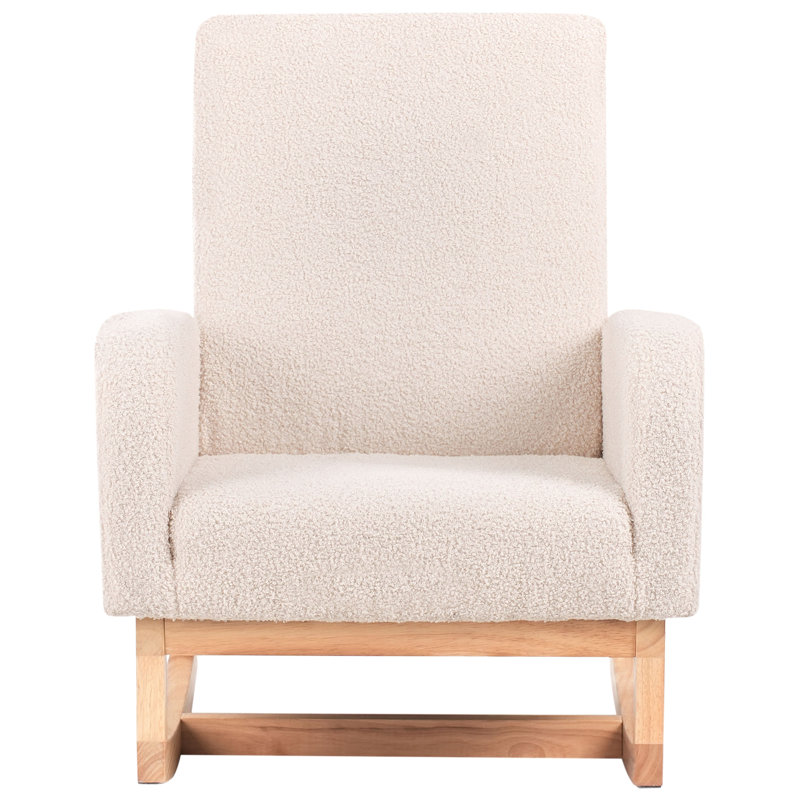 Boucle Kids Rocking Chair Pastel NORBY, Beige