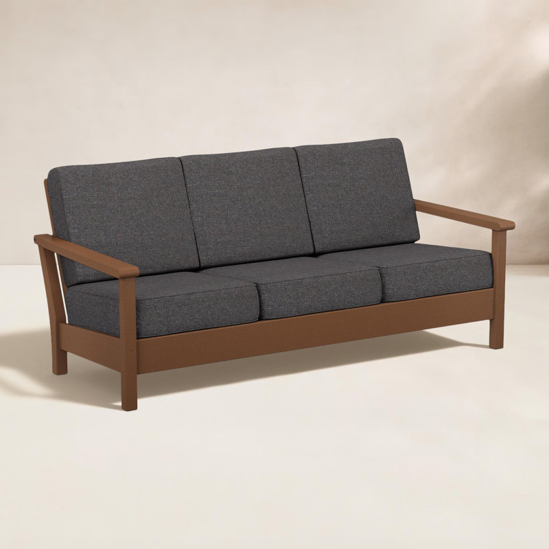 Harbour Deep Seating Sofa, Ash Charcoal, Teak