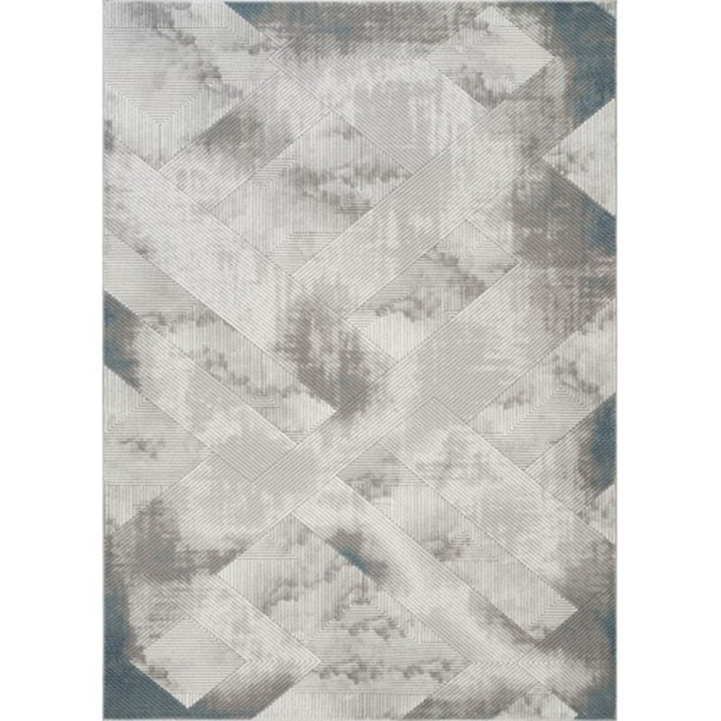 Geometrix Gray Spacious Area Rug, Rectangle 5'3" x 7'3"