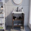 Armoire de salle de bain brune 24 po-136923644