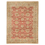 High-Quality Hand-Knotted Red And Green Area Rug