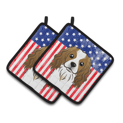 Cuisinier poignée trésors et cavalier épagneul caroline American Flag