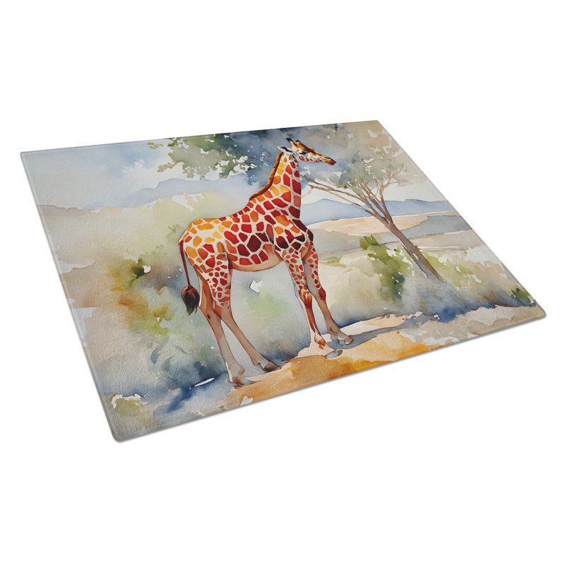 Giraffe Glass Cutting Board Large