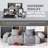Modern 4 PCS DIY Combination Tufted Modular Sofa With 4 Pillows-1727078897