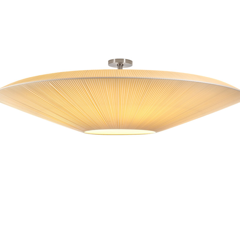 Siam 78.7" Flush Mount, Cream, 18.7" H x 78.74" W x 78.74" D, 8