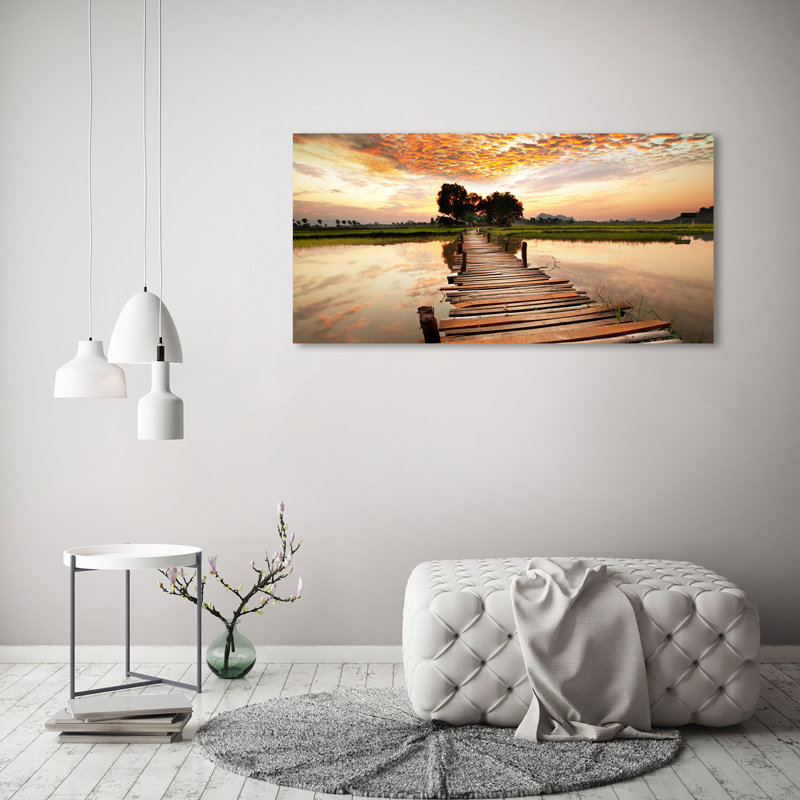 Wooden Bridge - Wrapped Canvas Print