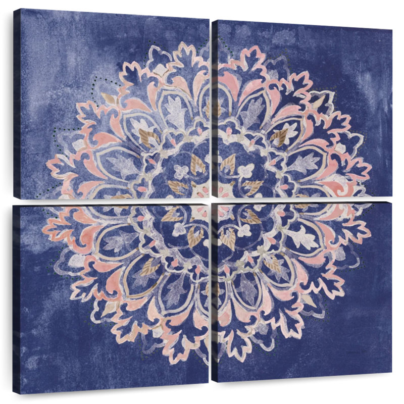 Kala Mandala Delight bleu marine, H 26 po x l 26 po