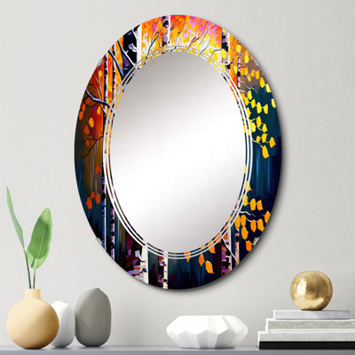 Olrik Autumn Birch Trees Forest I - Miroir mural