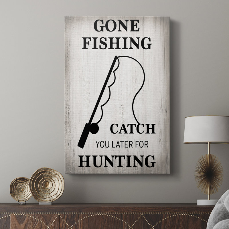 Gone Fishing -Custom Wrapped Gallery Cavas, 18" H x 12" W