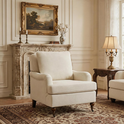 Chaise d'appoint Mid-Century avec coussins