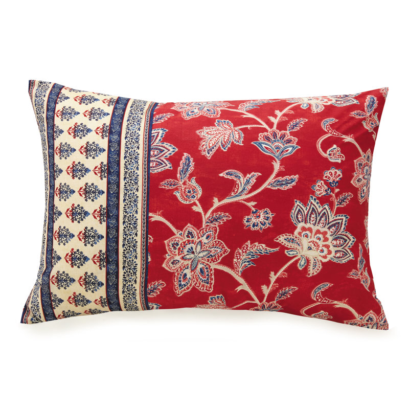Marbella 5-Piece Floral Cotton Sateen Comforter Set, King Comforter + 2 Shams + 2 Throw Pillows