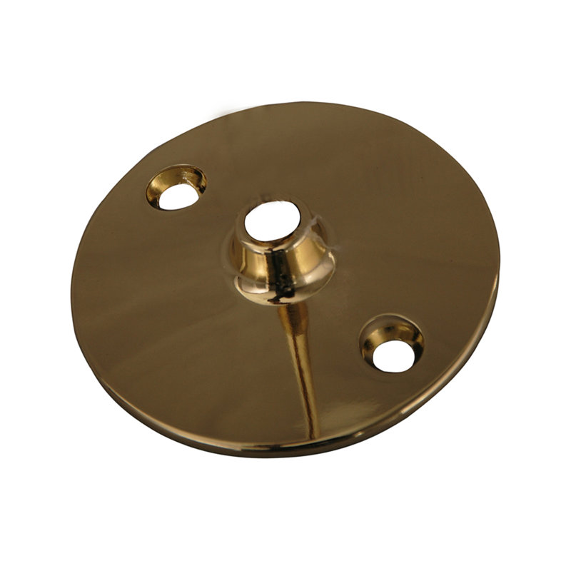 Flange for Ceiling Support, Polished Brass