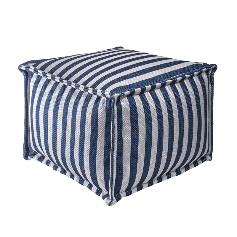 Macclesfield Upholstered Pouf, Blue