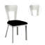 Chaises de salle à manger noires en microfibre avec structure en métal, 2 pièces et structure
