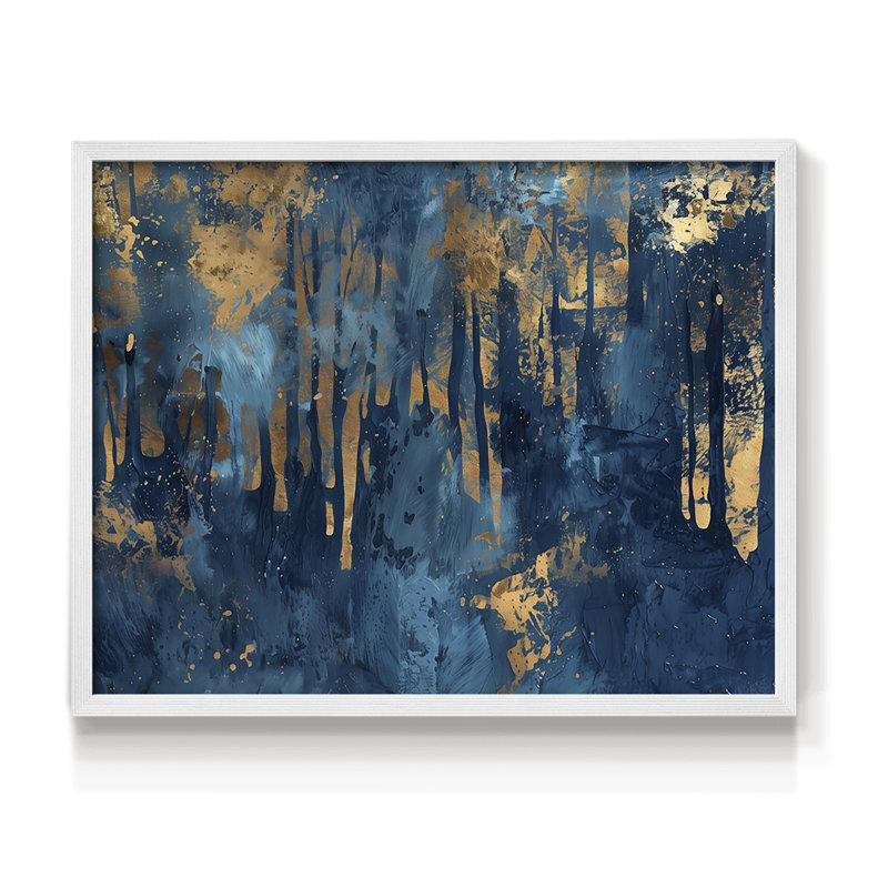 Série abstraite CLCLVVII, reproduction encadrée, H 11 po x l 14 po, Blanc