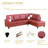 Bawan Faux Leather L-Shaped Sectional-2029014197-2029014196