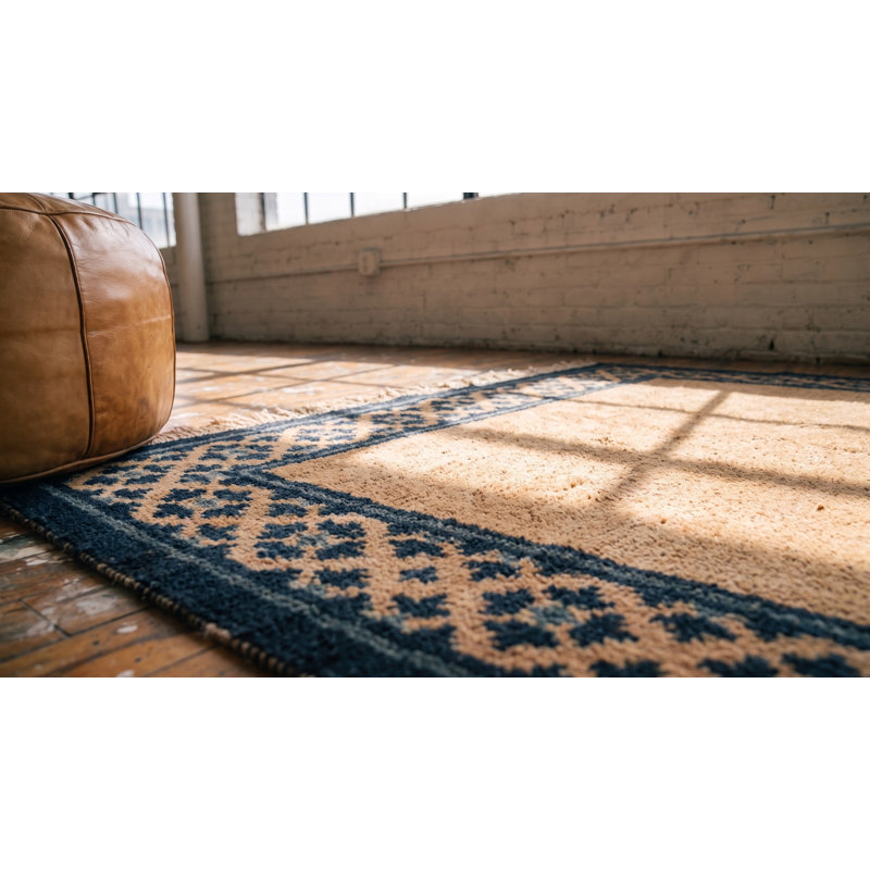 Tapis brun antique en laine antique chinois