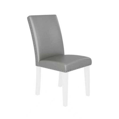 Ensemble de 2 chaises de salle à manger rembourrées Regal Estate avec dossier haut et garniture cloutée