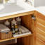Meuble-lavabo avec lavabo en céramique, meuble-lavabo avec 2 portes à fermeture en douceur, meuble-lavabo simple autoportant pour la maison, rangement pour la salle de bain